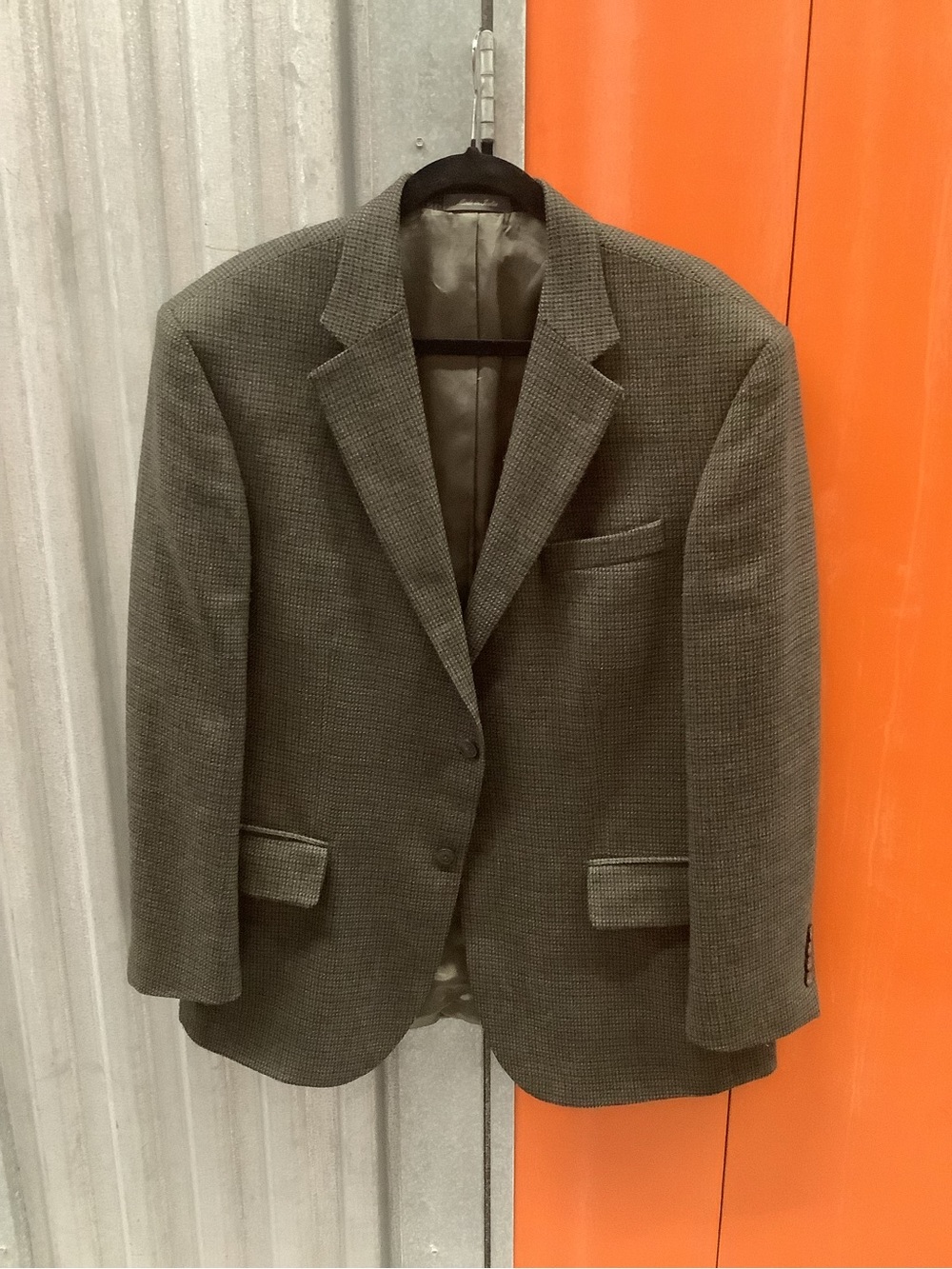 Oscar de la Renta Olive-Grey Textured Sport Coat